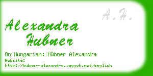 alexandra hubner business card