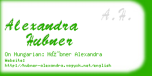 alexandra hubner business card